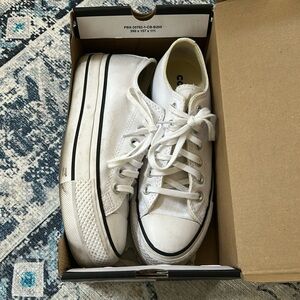 White platform converse